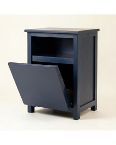 Heath Dell Freestanding Pull-Out Hamper Cabinet - Navy (synthetic illustration; no displayed measurements)
