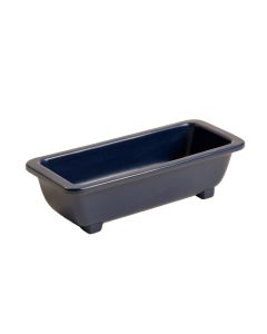 Fern Canyon Empty Railing Planter With Integral Brackets - Navy (synthetic illustration; no displayed measurements)