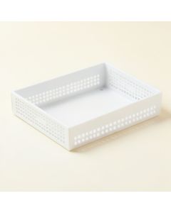 Juniper Bluff Empty Under-Desk Cable Tray - White (synthetic illustration; no displayed measurements)