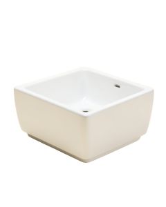 Cayman White Ceramic Rectangular Drop-In Bathroom Sink