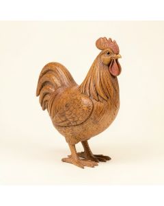 Sornson Wood Chipped Rooster Figurine (synthetic illustration; no displayed measurements)