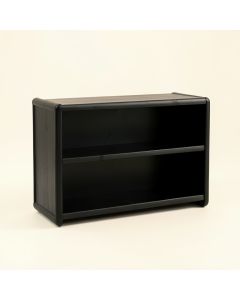 Moss Branch Low Bookcase - Black (synthetic illustration; no displayed measurements)