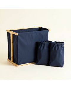 Field Crest Laundry Sorting Station With Plain Removable Bags - Navy (synthetic illustration; no displayed measurements)