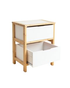 Elm Dale Freestanding Pull-Out Hamper Cabinet - White