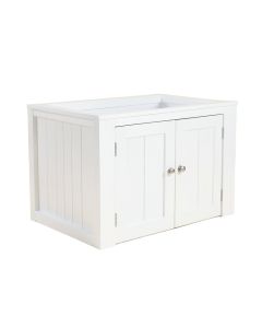 Olive Dale Empty Furniture-Style Litter Enclosure - White (synthetic illustration; no displayed measurements)