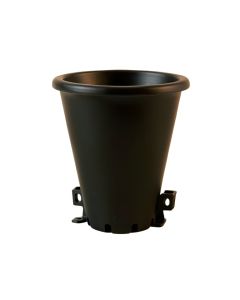 Juniper Canyon Empty Railing Planter With Integral Brackets - Black (synthetic illustration; no displayed measurements)