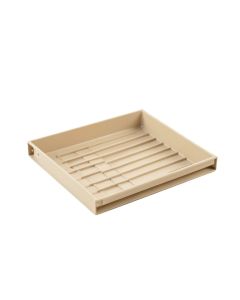 Heath Bridge Empty Under-Desk Cable Tray - Beige (synthetic illustration; no displayed measurements)