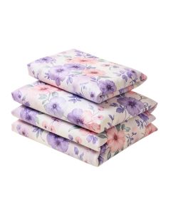 Watercolor Floral 4 Piece Crib Bedding Set
