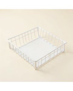 Vale Field Empty Under-Desk Cable Tray - White (synthetic illustration; no displayed measurements)
