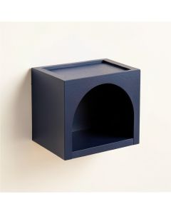 Heath Bend Wall-Mounted Cat Perch - Navy (synthetic illustration; no displayed measurements)