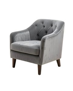 Iseminger Tufted Velvet Upholstered Side Chair In Gray (synthetic illustration; no displayed measurements)