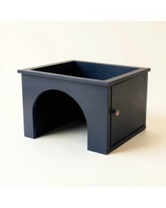 Cliff Dale Empty Furniture-Style Litter Enclosure - Navy (synthetic illustration; no displayed measurements)
