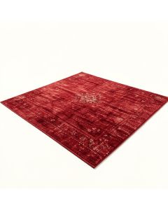Massimo Medallion Textured Power Loom Red Rug (synthetic illustration; no displayed measurements)