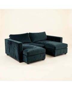 Ralphy 108.27 '' Wide Velvet Left Hand Facing Sofa & Chaise (synthetic illustration; no displayed measurements)
