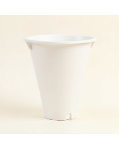 Linden Bluff Empty Railing Planter With Integral Brackets - White (synthetic illustration; no displayed measurements)