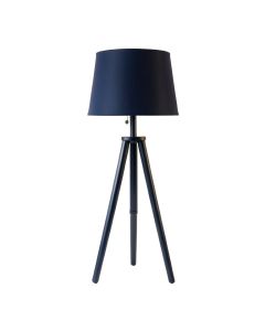 Bay Arc Floor Lamp With A Plain Fabric Shade