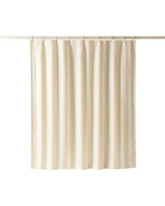 Cove Bend Shower Curtain Hanging Flat From A Plain Rod - Ivory (synthetic illustration; no displayed measurements)