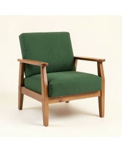 Field Bluff Upholstered Armchair - Green (synthetic illustration; no displayed measurements)