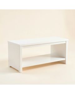 Bay Bridge Indoor Bench - White (synthetic illustration; no displayed measurements)