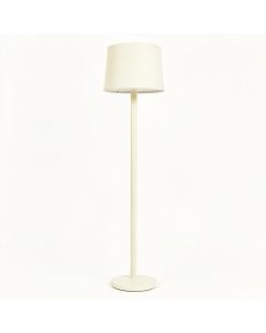 Heath Brook Floor Lamp With A Plain Fabric Shade - Cream (synthetic illustration; no displayed measurements)