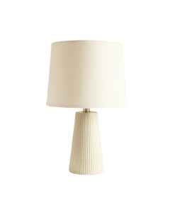 Bay Dell Table Lamp With A Plain Fabric Shade - Ivory