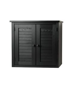 River Bridge Wall-Mounted Laundry Cabinet - Black (synthetic illustration; no displayed measurements)
