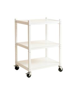 Oak Bend Empty Rolling Workshop Cart - White
