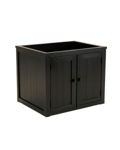 Stone Crossing Empty Furniture-Style Litter Enclosure - Black (synthetic illustration; no displayed measurements)