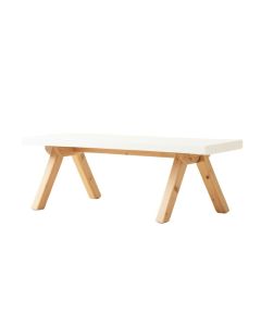 Glen Canyon Indoor Bench - White (synthetic illustration; no displayed measurements)