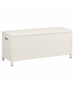 Clay Crossing Narrow Outdoor Storage Bench - Ivory