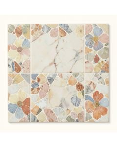 Daisy Field Flower Marble Novelty Mosaic Subway Wall & Floor Tile (synthetic illustration; no displayed measurements)