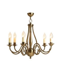 Cambridge 6 - Light Shaded Classic / Traditional Chandelier