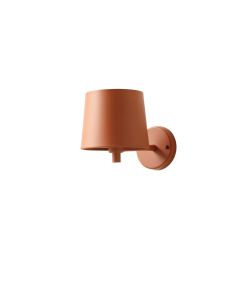 Dune Dale Wall Sconce Mounted On A Plain Wall - Terracotta
