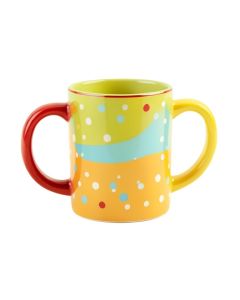 Ferrier Busy Bee And Honey Comb With Polka Dot Background Coffee Mug