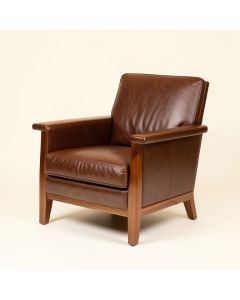 Maley 24.5 '' Wide Top Grain Leather Armchair (synthetic illustration; no displayed measurements)