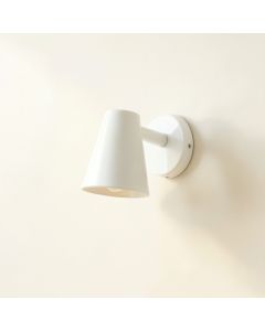 Bay Bend Wall Sconce Mounted On A Plain Wall - White (synthetic illustration; no displayed measurements)