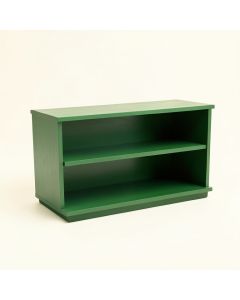 Rowan Branch Low Bookcase - Green (synthetic illustration; no displayed measurements)