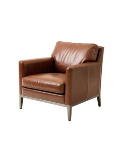 28 '' Wide Genuine Leather Armchair (synthetic illustration; no displayed measurements)