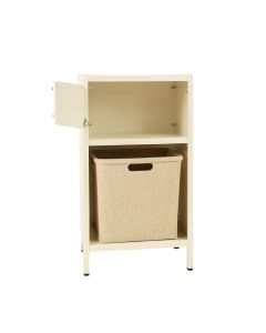 Elm Bend Freestanding Pull-Out Hamper Cabinet - Ivory