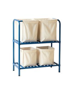 Cove Bluff Laundry Sorting Station With Plain Removable Bags - Blue
