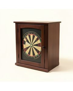 Dart Board Cabinet In Chocolate (synthetic illustration; no displayed measurements)