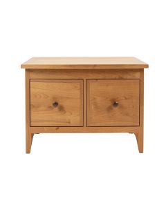 Doynton Solid Wood 2 Drawer End Table (synthetic illustration; no displayed measurements)