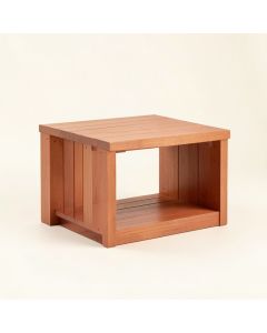 Aspen Bridge Narrow Outdoor Storage Bench - Terracotta (synthetic illustration; no displayed measurements)