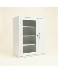 34.6 '' Glass Doors With Lock Storage Cabinet (synthetic illustration; no displayed measurements)