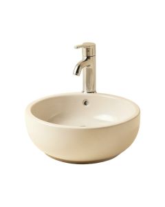 Ceramic Circular Vessel Bathroom Sink With Faucet