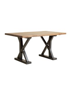Iron Trestle Dining Table (synthetic illustration; no displayed measurements)