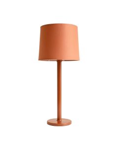 Hill Canyon Floor Lamp With A Plain Fabric Shade - Terracotta (synthetic illustration; no displayed measurements)