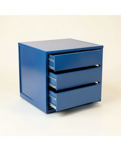 Ash Brook Small-Parts Storage Drawer Cabinet - Blue (synthetic illustration; no displayed measurements)