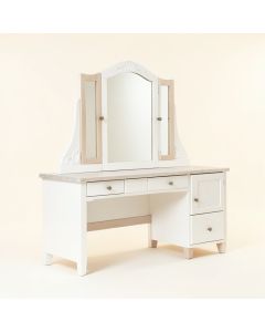 Solid Wood Vanity Set (synthetic illustration; no displayed measurements)