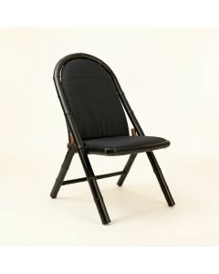 Oak Brook Folding Outdoor Chair - Black (synthetic illustration; no displayed measurements)